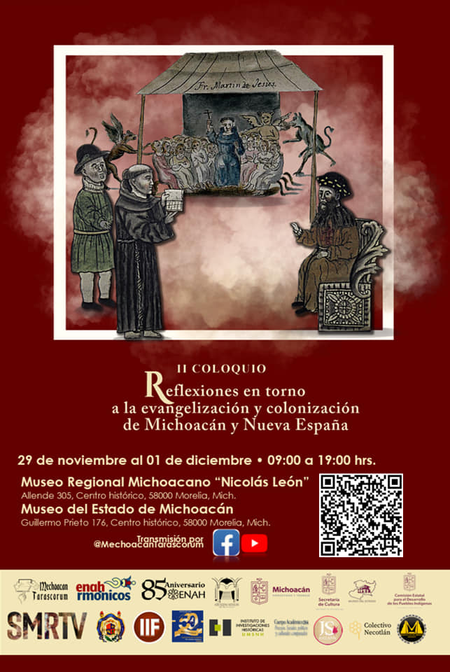 Del 29 de noviembre al 1 de diciembre con sedes en el Museo Regional Michoacano “Dr. Nicolás León” y en el Museo del Estado de Michoacán / Mechoacan Tarascorum